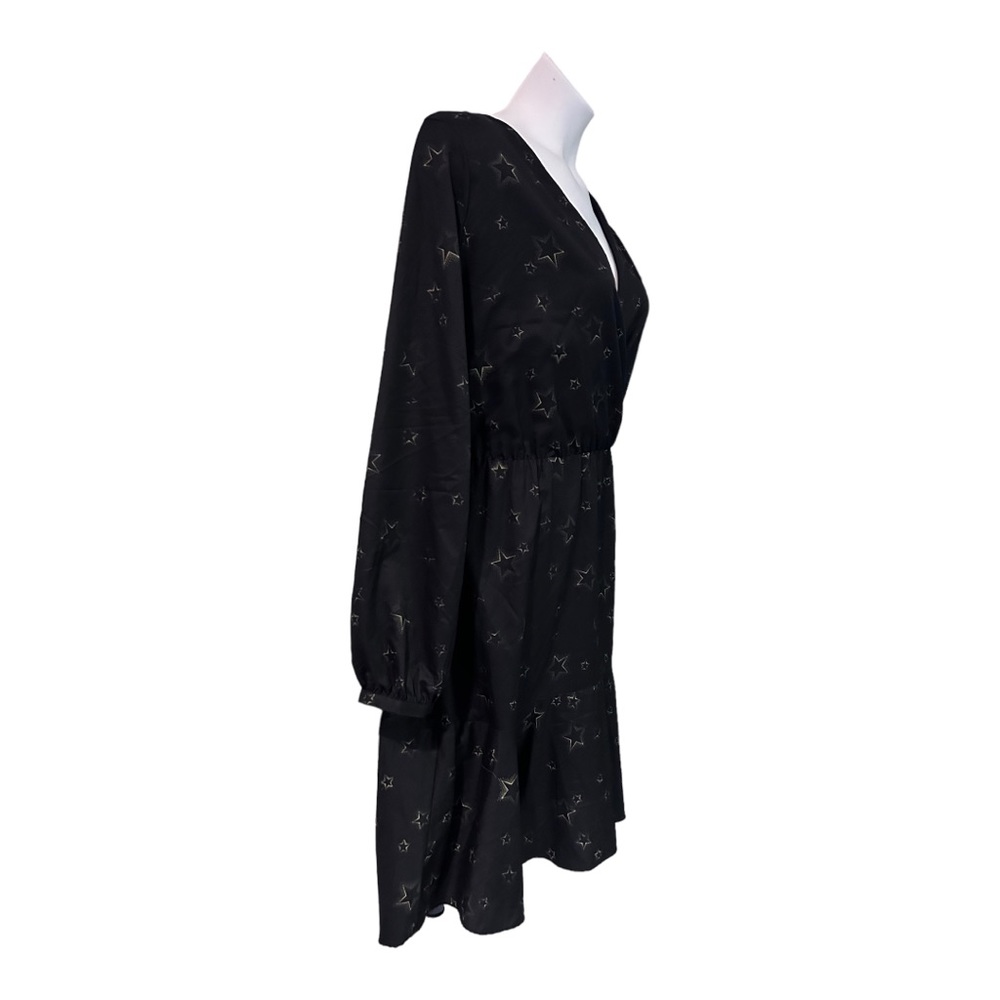 Hutch Star Print Desk to Dinner Puff Sleeve Fit & Flare Office Night Out Dress - Picture 5 of 16